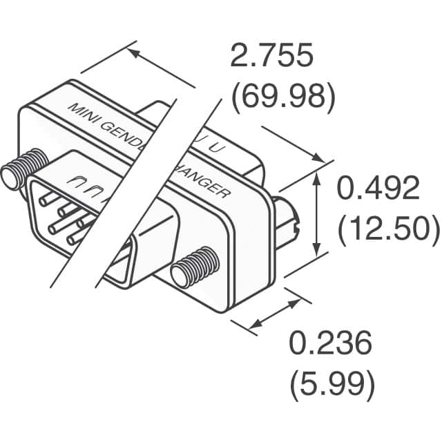 GCHDLP62M62M NorComp Inc.  D-Sub D-Shaped Connector Adapters